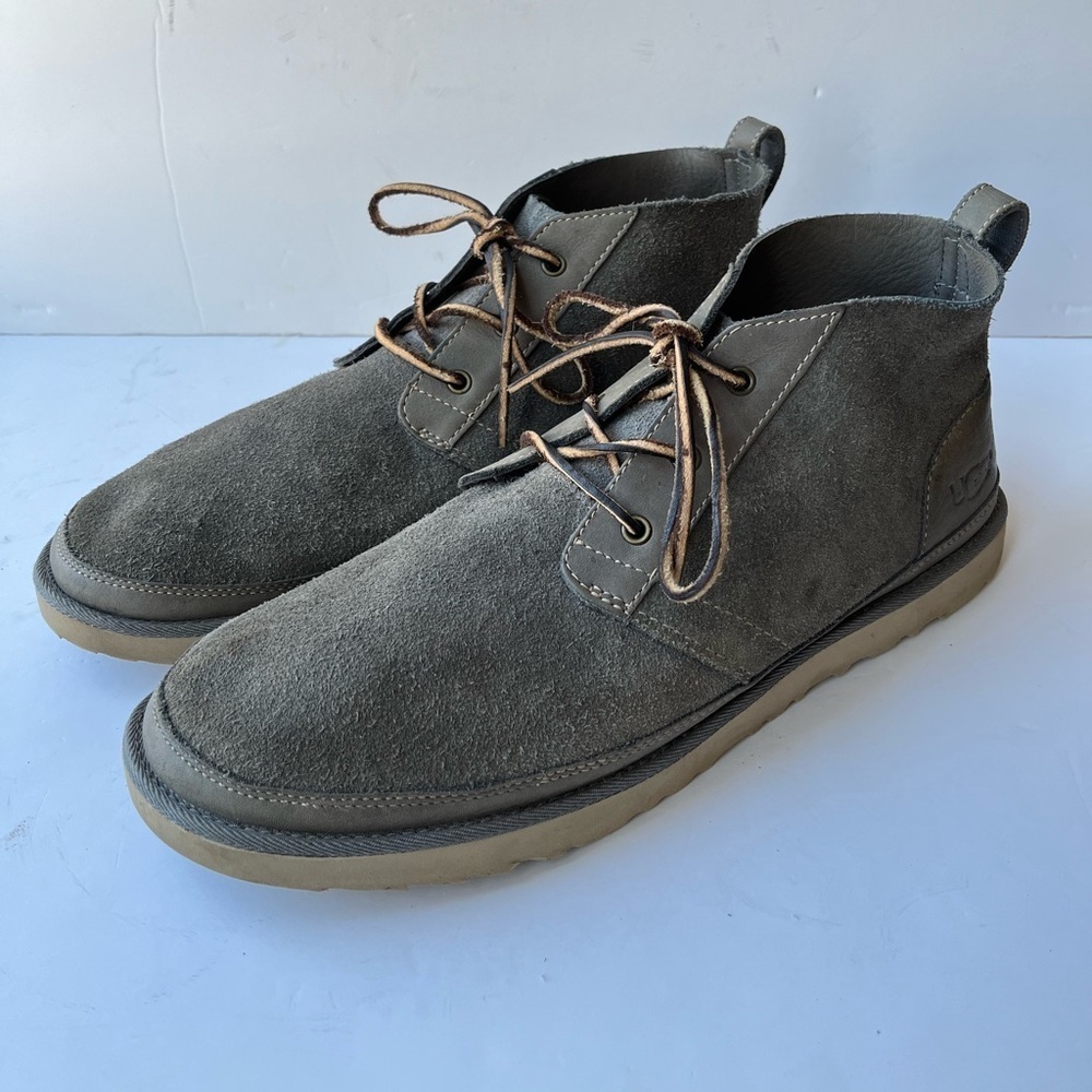 UGG Mens Neumel Gray Suede Leather Boot Size 13